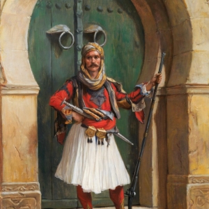 Guard, oil on canvas, Paja Jovanović